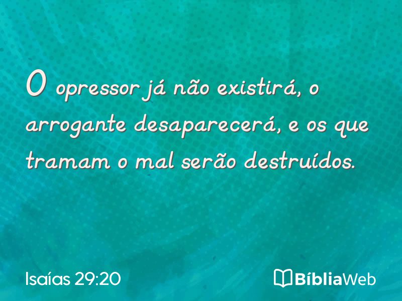 Isaías 29:20 em imagem para compartilhar