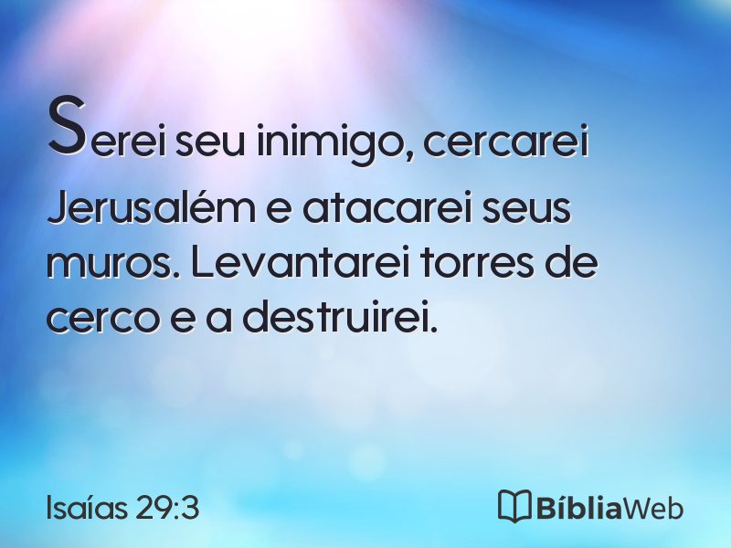 Isaías 29:3 em imagem para compartilhar