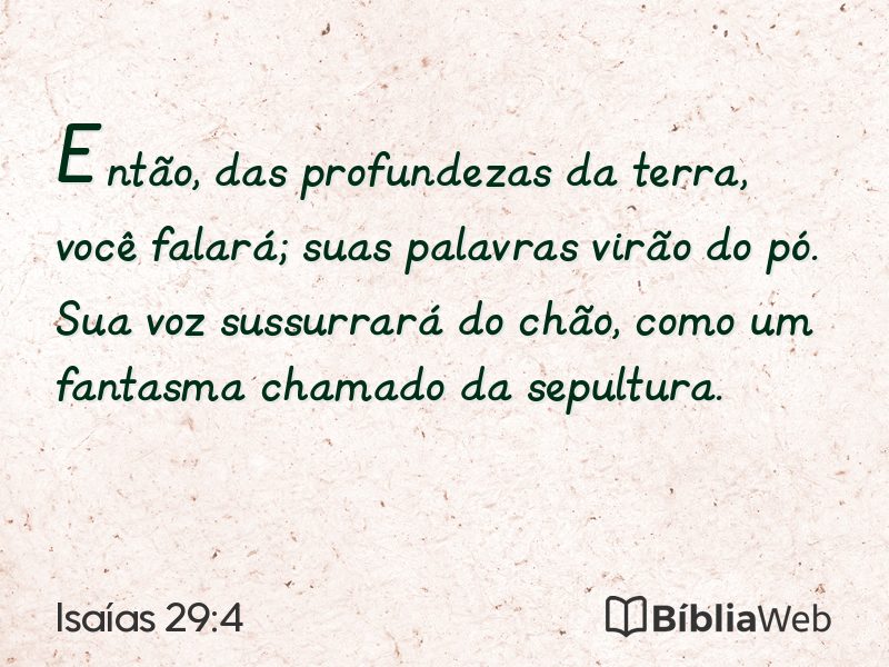 Isaías 29:4 em imagem para compartilhar