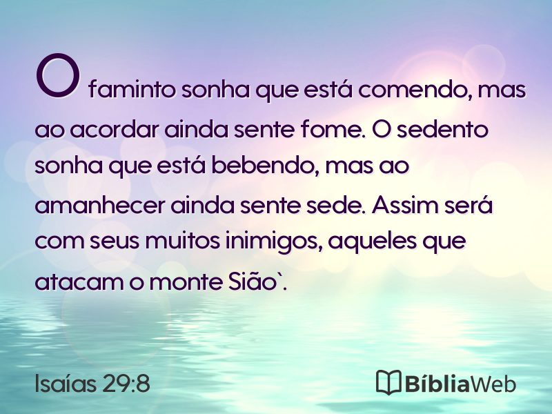 Isaías 29:8 em imagem para compartilhar