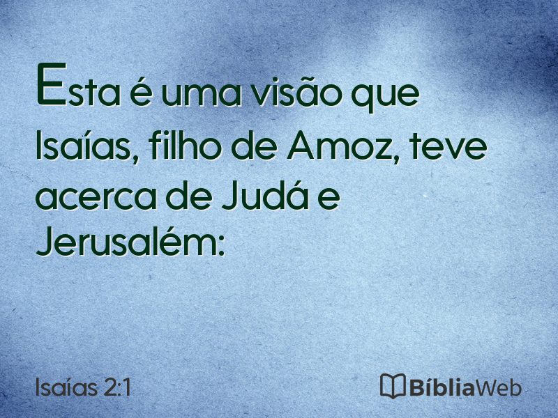 Isaías 2:1 em imagem para compartilhar
