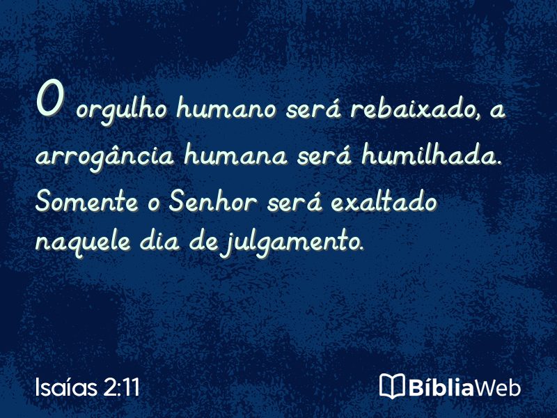 Isaías 2:11 em imagem para compartilhar