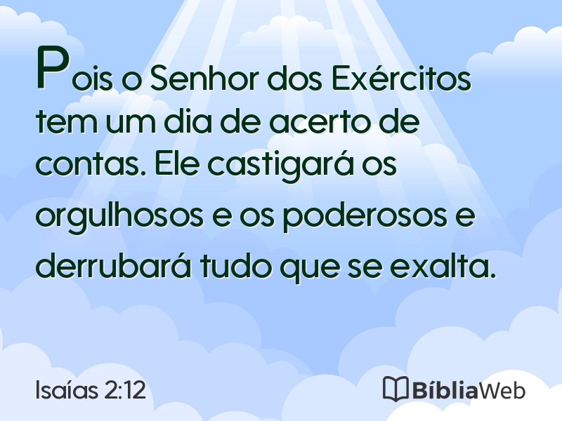 Isaías 2:12 em imagem para compartilhar