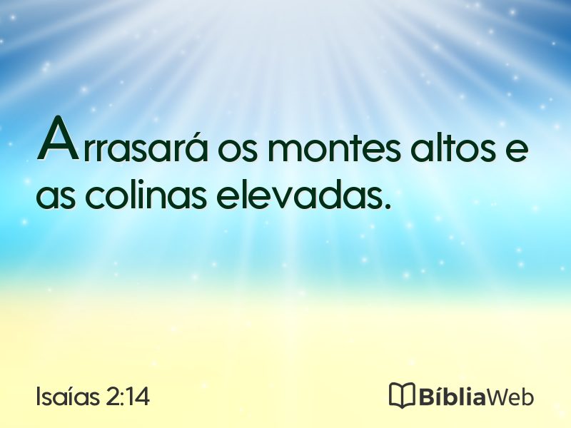Isaías 2:14 em imagem para compartilhar