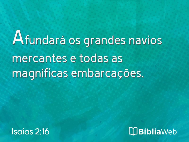 Isaías 2:16 em imagem para compartilhar