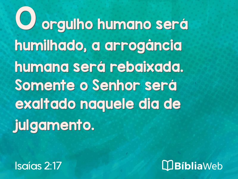 Isaías 2:17 em imagem para compartilhar