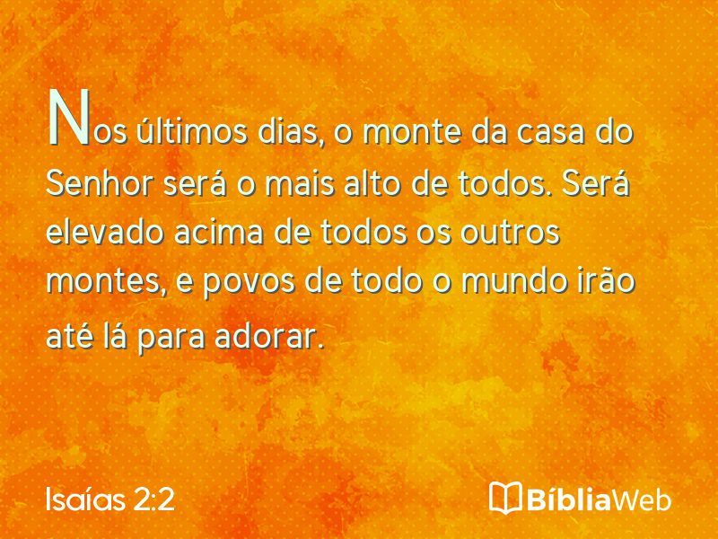 Isaías 2:2 em imagem para compartilhar