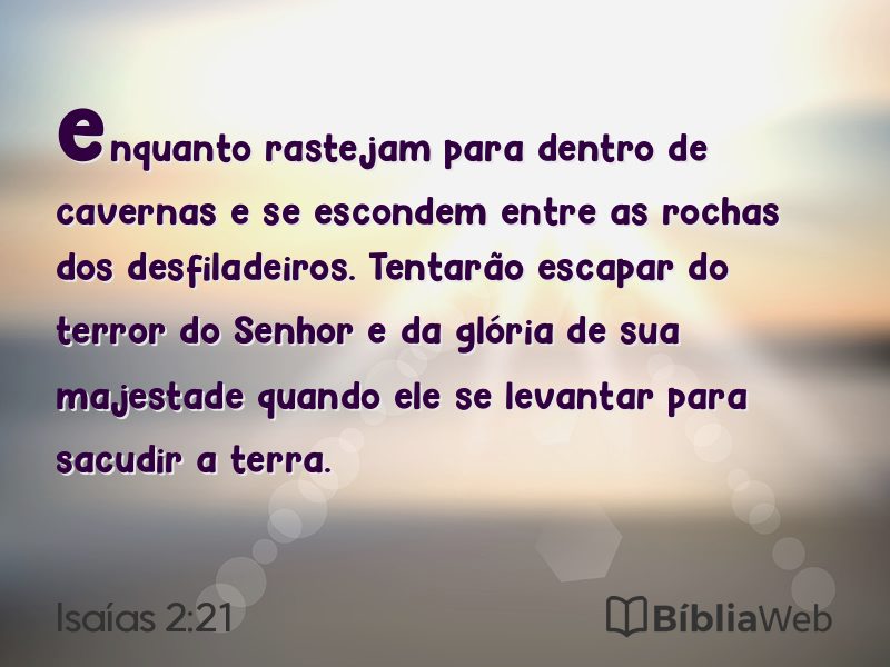 Isaías 2:21 em imagem para compartilhar