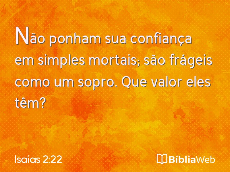 Isaías 2:22 em imagem para compartilhar