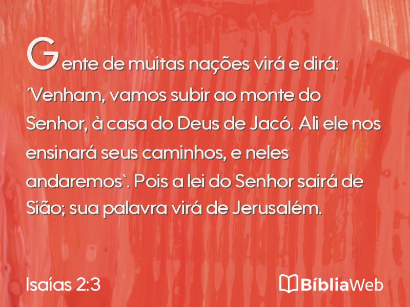 Isaías 2:3 em imagem para compartilhar