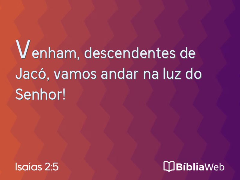 Isaías 2:5 em imagem para compartilhar