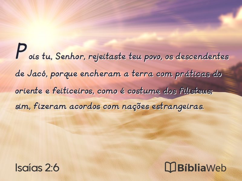 Isaías 2:6 em imagem para compartilhar