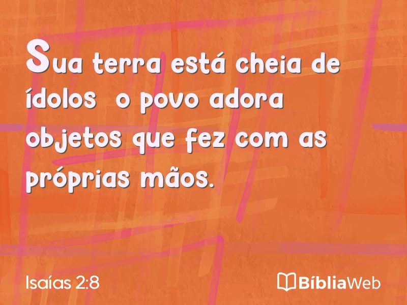 Isaías 2:8 em imagem para compartilhar