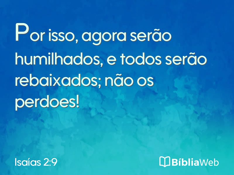 Isaías 2:9 em imagem para compartilhar