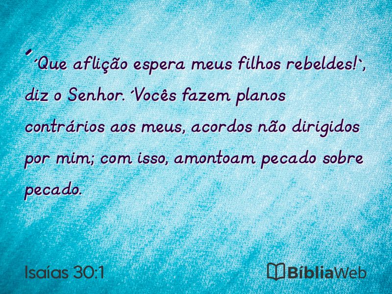 Isaías 30:1 em imagem para compartilhar