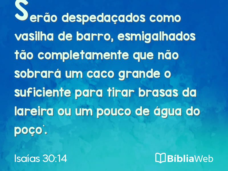 Isaías 30:14 em imagem para compartilhar