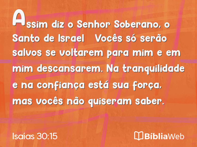 Isaías 30:15 em imagem para compartilhar
