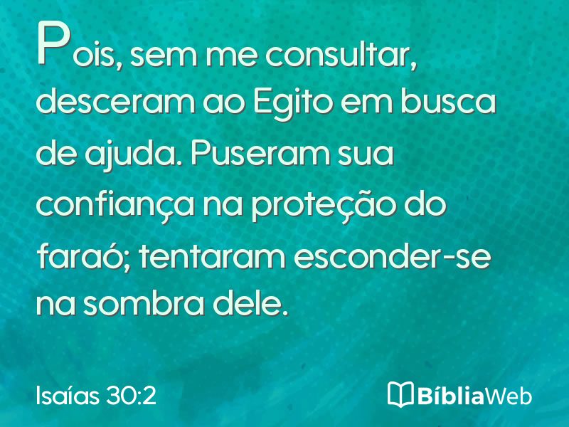 Isaías 30:2 em imagem para compartilhar