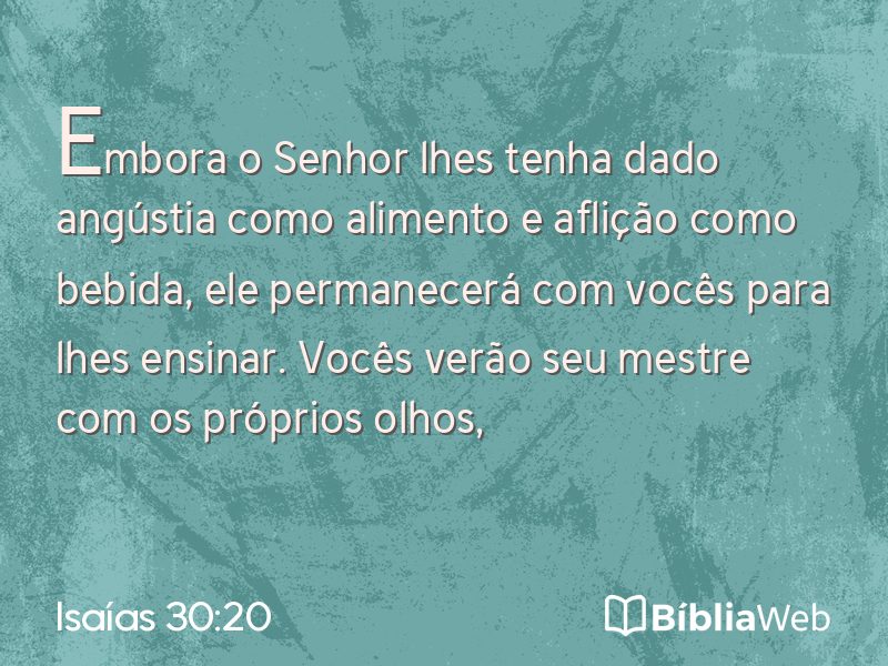 Isaías 30:20 em imagem para compartilhar