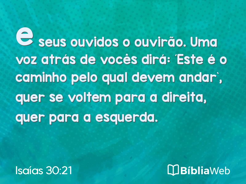 Isaías 30:21 em imagem para compartilhar