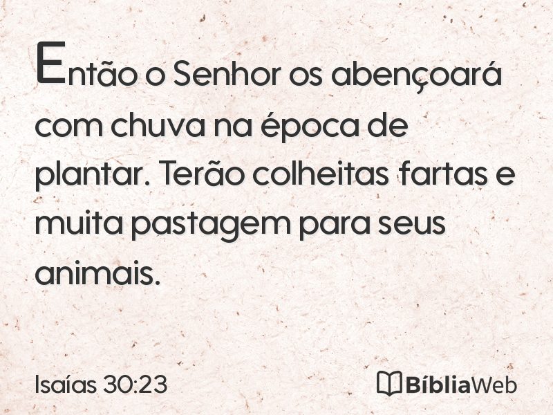 Isaías 30:23 em imagem para compartilhar