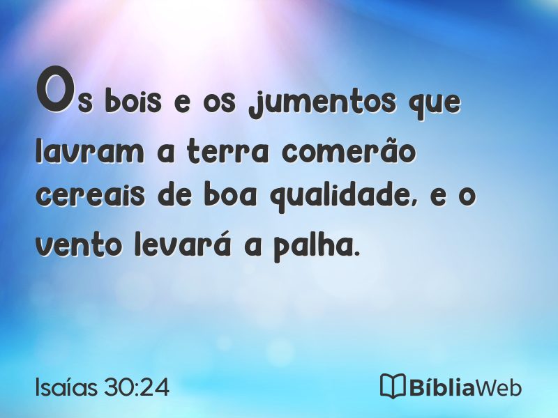 Isaías 30:24 em imagem para compartilhar