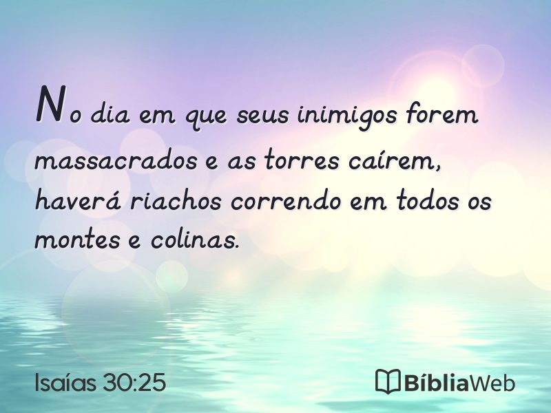 Isaías 30:25 em imagem para compartilhar