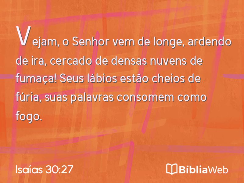 Isaías 30:27 em imagem para compartilhar