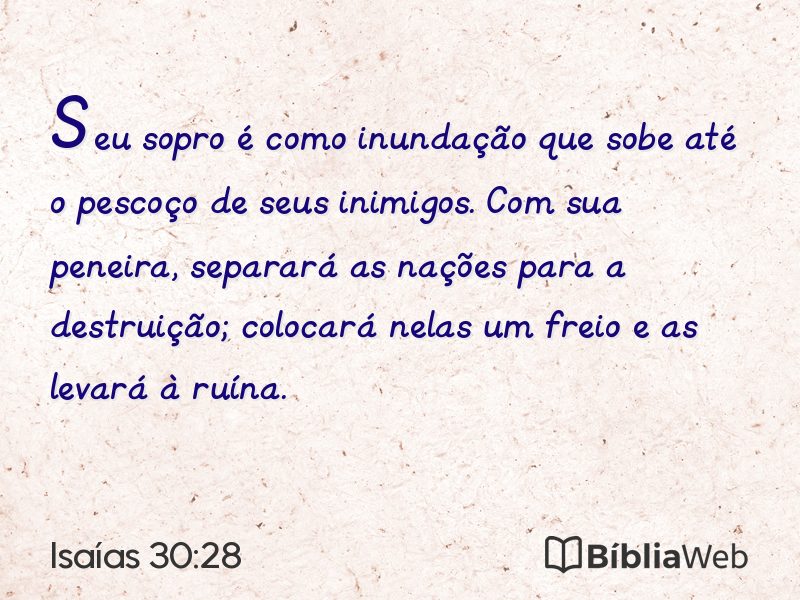 Isaías 30:28 em imagem para compartilhar