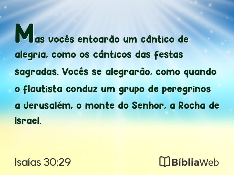 Isaías 30:29 em imagem para compartilhar