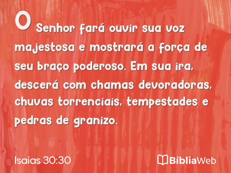 Isaías 30:30 em imagem para compartilhar