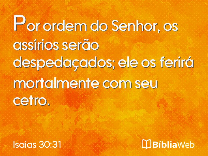 Isaías 30:31 em imagem para compartilhar