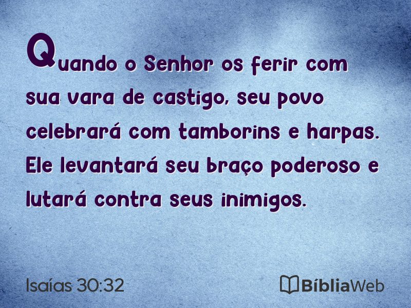 Isaías 30:32 em imagem para compartilhar