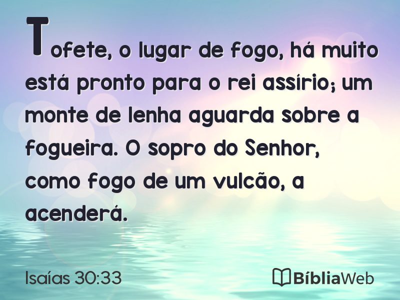 Isaías 30:33 em imagem para compartilhar
