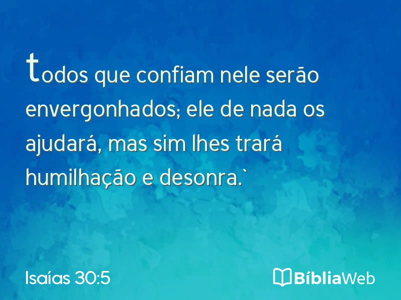 Isaías 30:5 em imagem para compartilhar