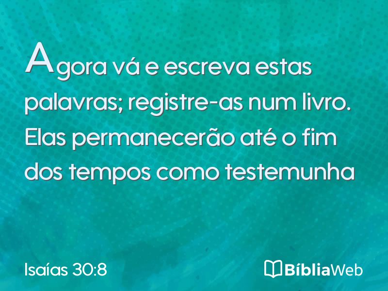 Isaías 30:8 em imagem para compartilhar