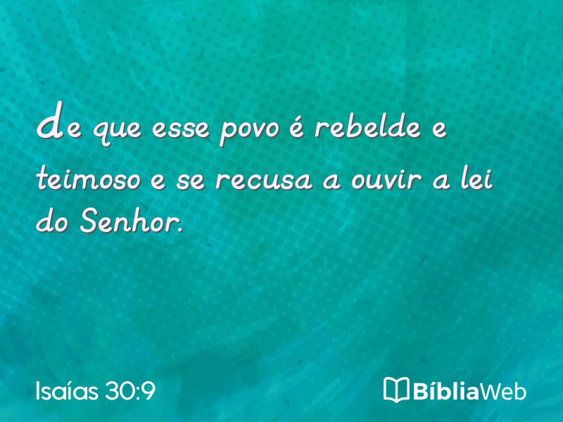 Isaías 30:9 em imagem para compartilhar
