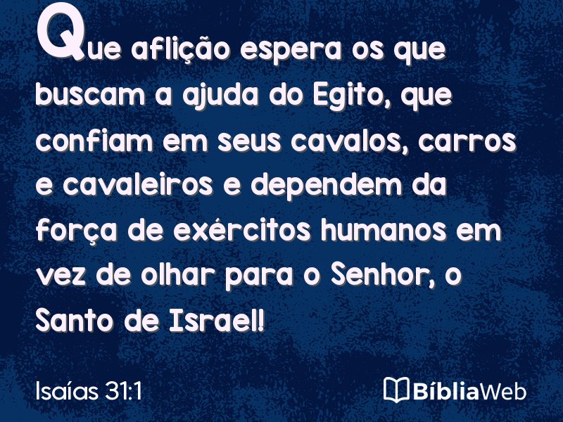 Isaías 31:1 em imagem para compartilhar