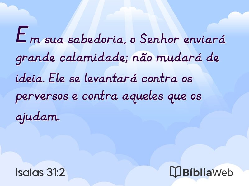 Isaías 31:2 em imagem para compartilhar