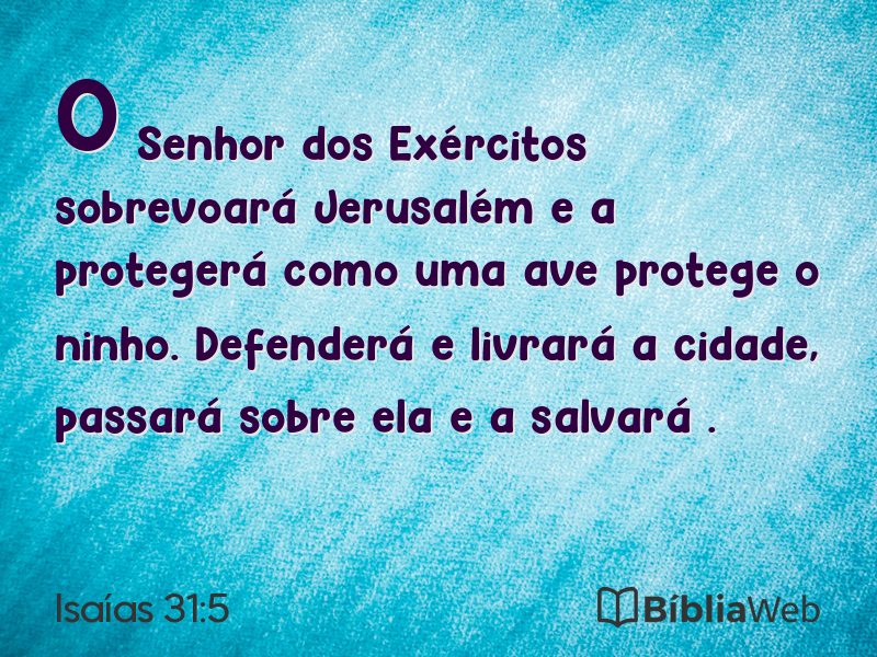 Isaías 31:5 em imagem para compartilhar