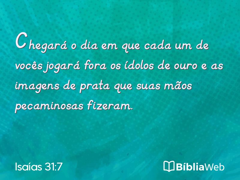 Isaías 31:7 em imagem para compartilhar