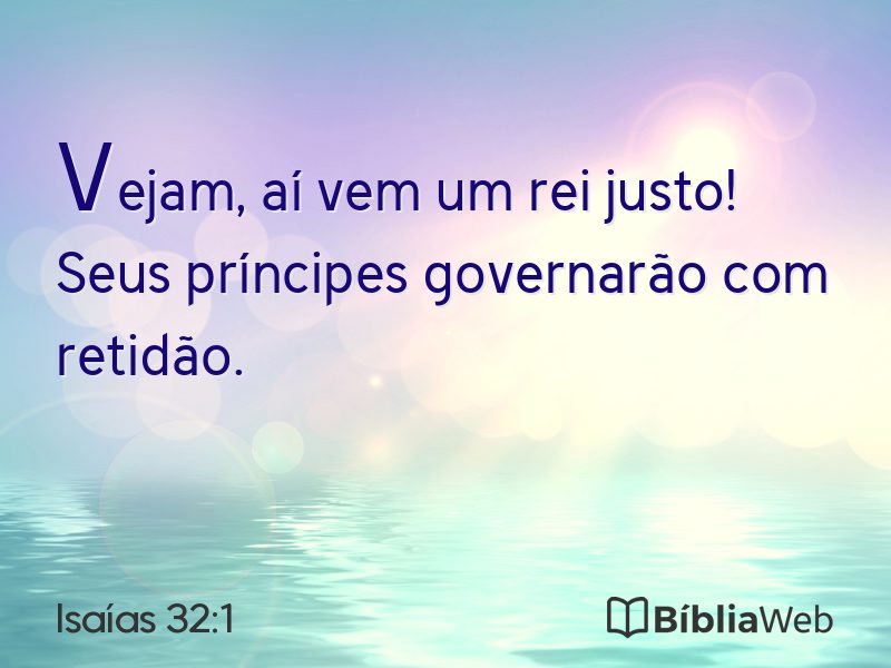 Isaías 32:1 em imagem para compartilhar