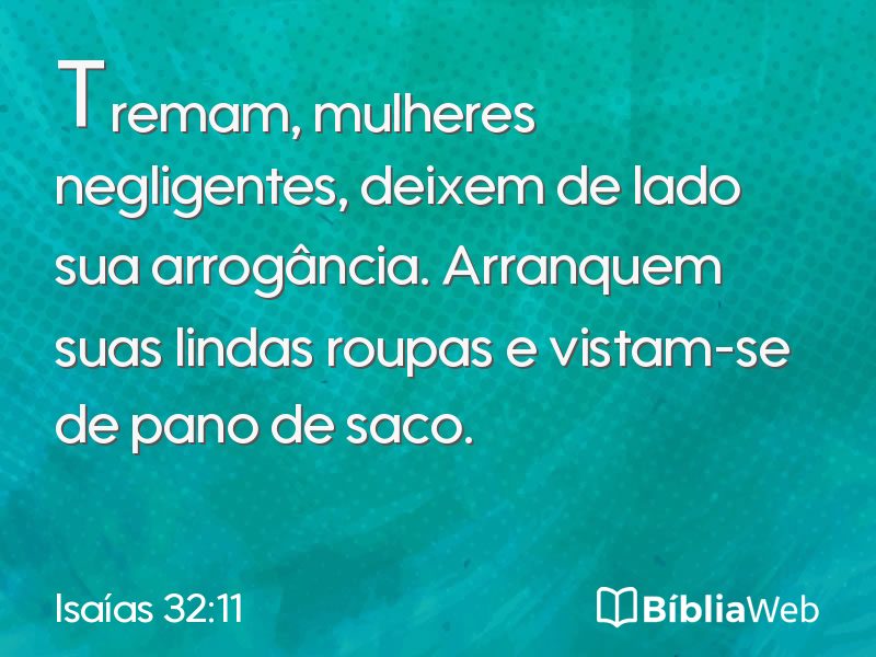 Isaías 32:11 em imagem para compartilhar