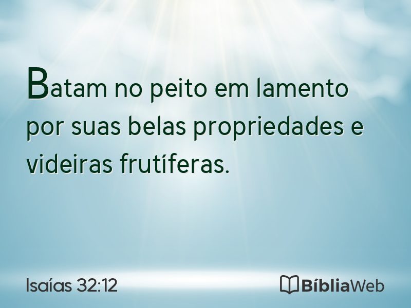 Isaías 32:12 em imagem para compartilhar