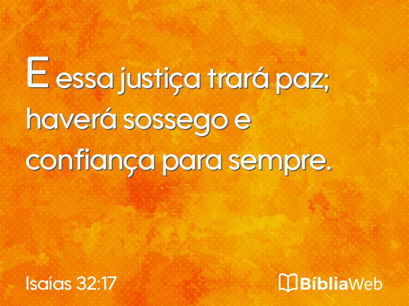 Isaías 32:17 em imagem para compartilhar