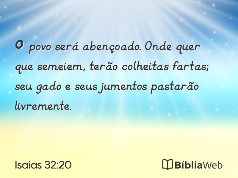 Isaías 32:20 em imagem para compartilhar