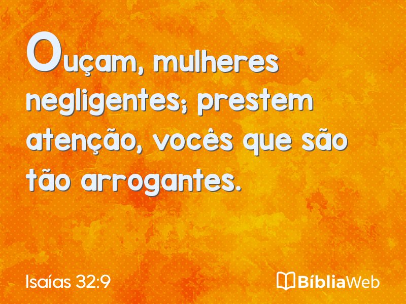 Isaías 32:9 em imagem para compartilhar
