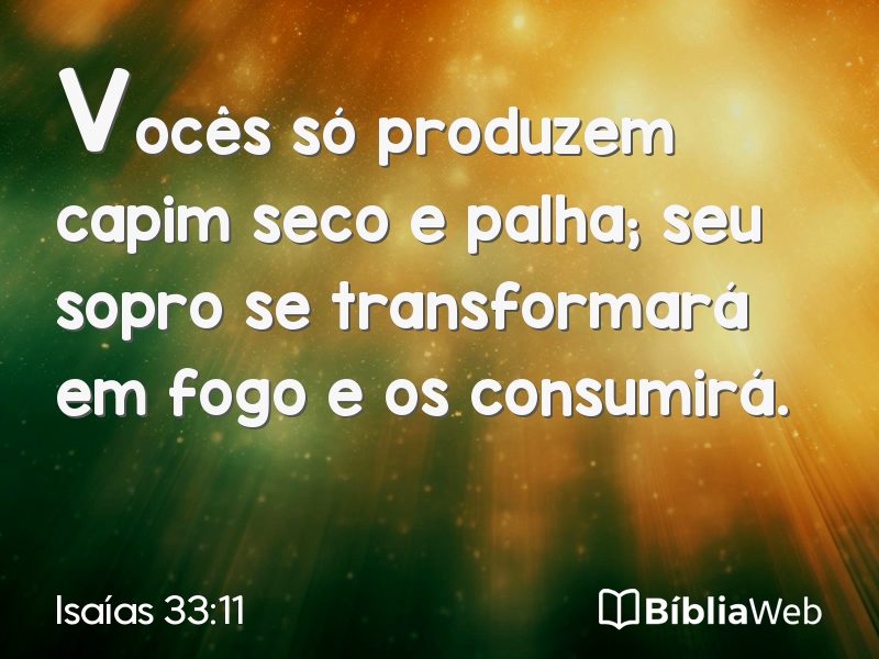 Isaías 33:11 em imagem para compartilhar