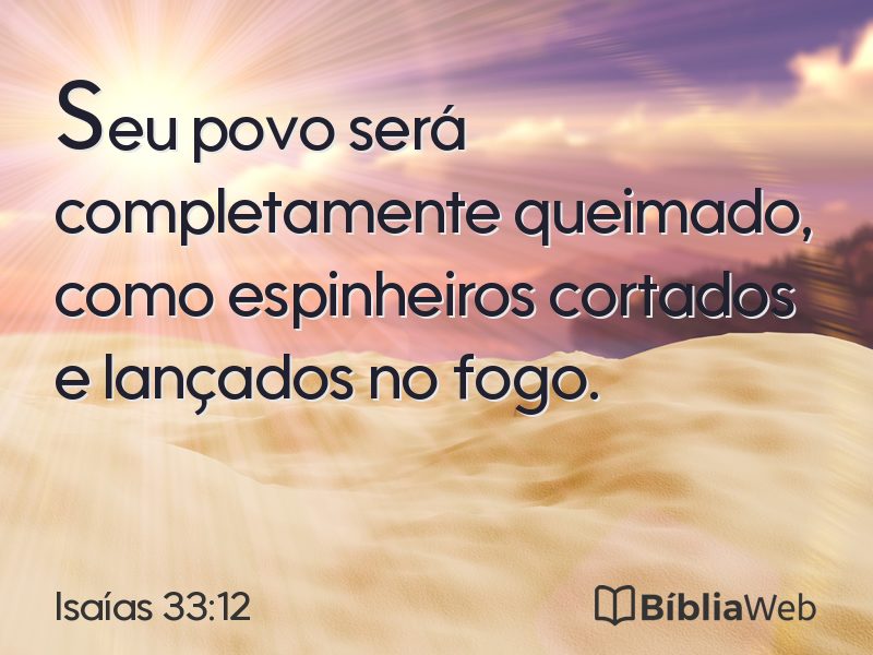 Isaías 33:12 em imagem para compartilhar