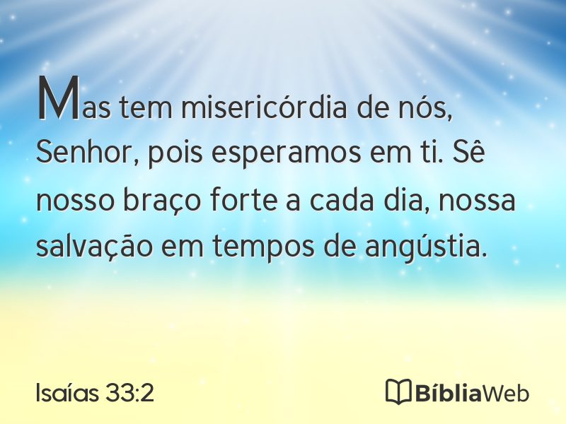 Isaías 33:2 em imagem para compartilhar